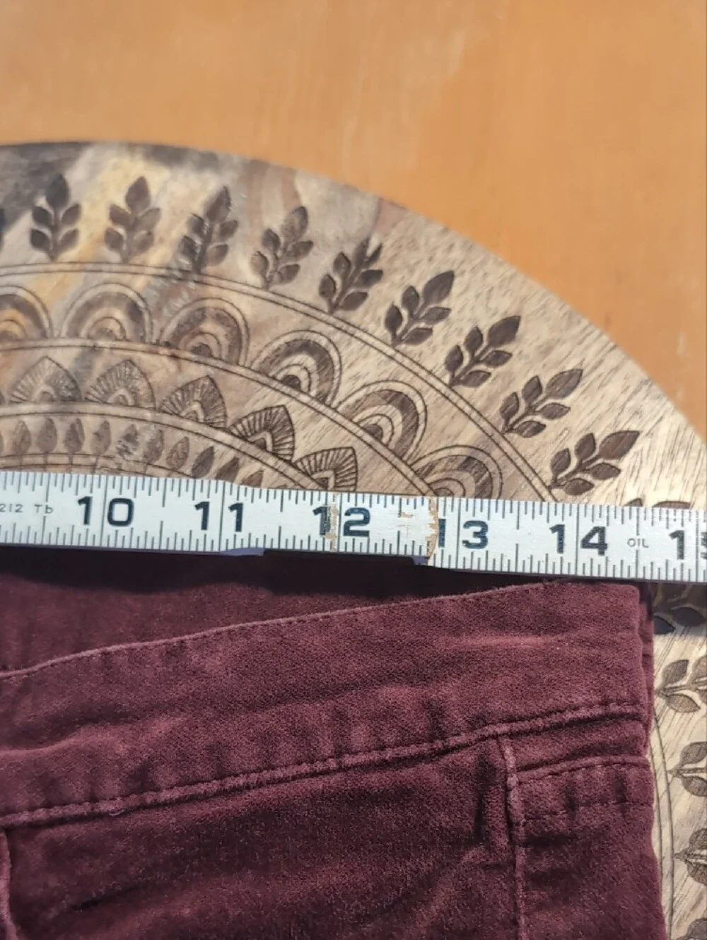 J. Crew Stretch Velvet Pants in Burgundy